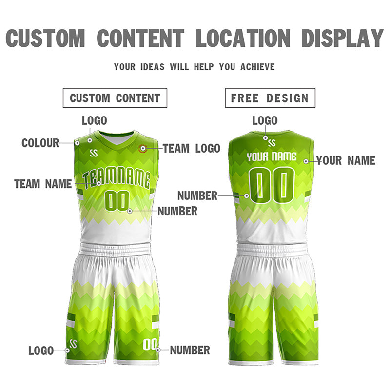 Custom Basketball Jerseys Forest Green & White Home and Away 