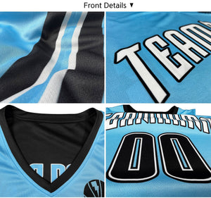 Maillot de basket-ball personnalisé pour hommes/garçon, Double face blanc Aqua personnalisé