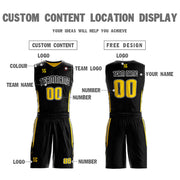 CJLM Custom Academy Basketball Jersey Black Yellow Any color