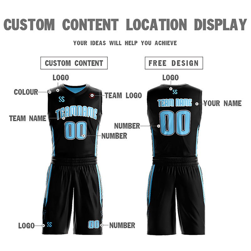 Black & Blue Basketball Sport Design