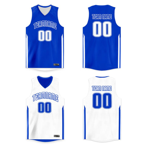 royal and white reversible basketball jersey
