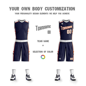 Custom Blue White Double Side Sets Training Basketball Jersey