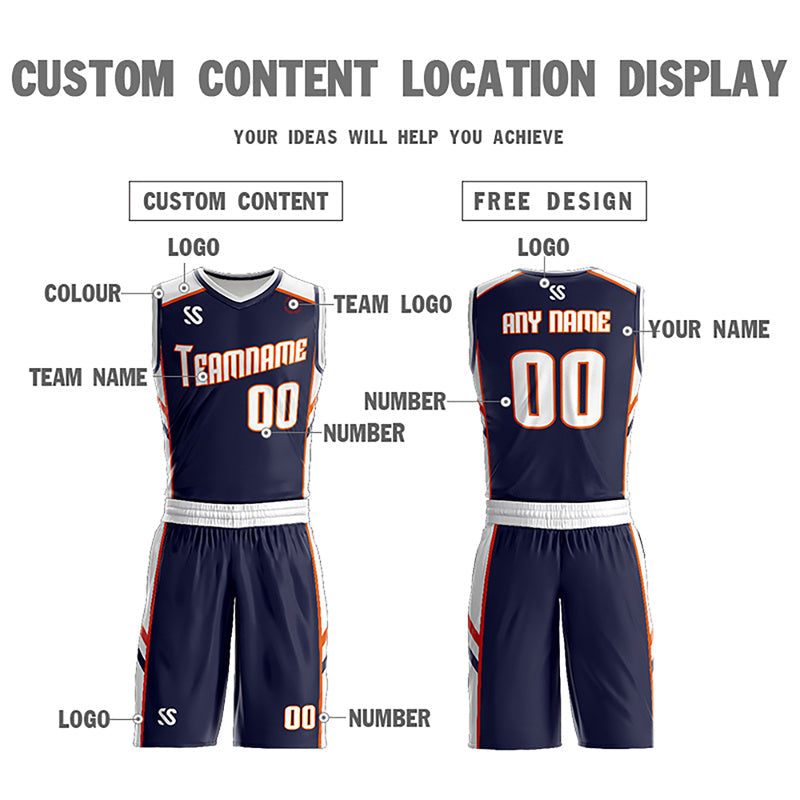 Custom Blue White Double Side Sets Training Basketball Jersey