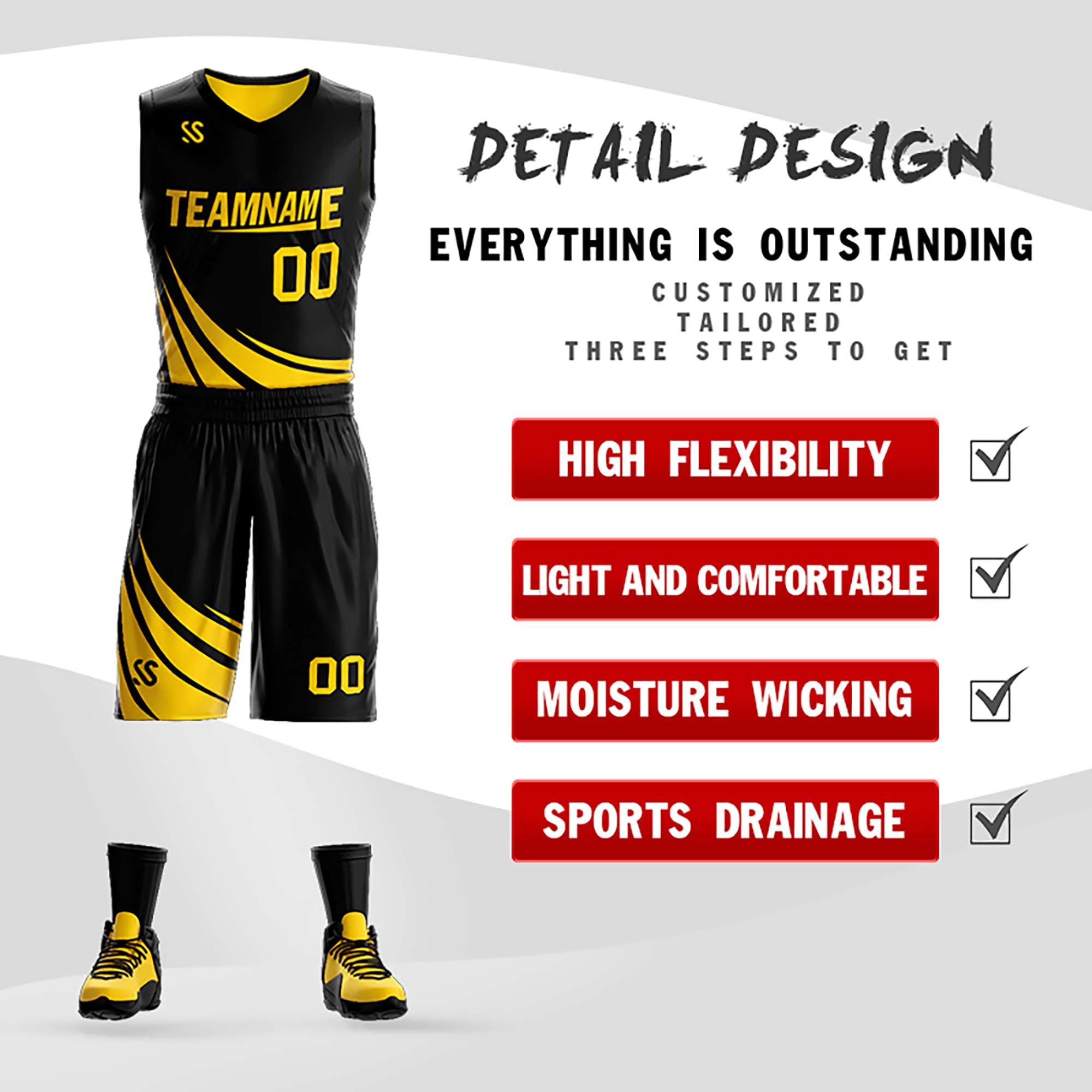 Basketball Yellow Jersey