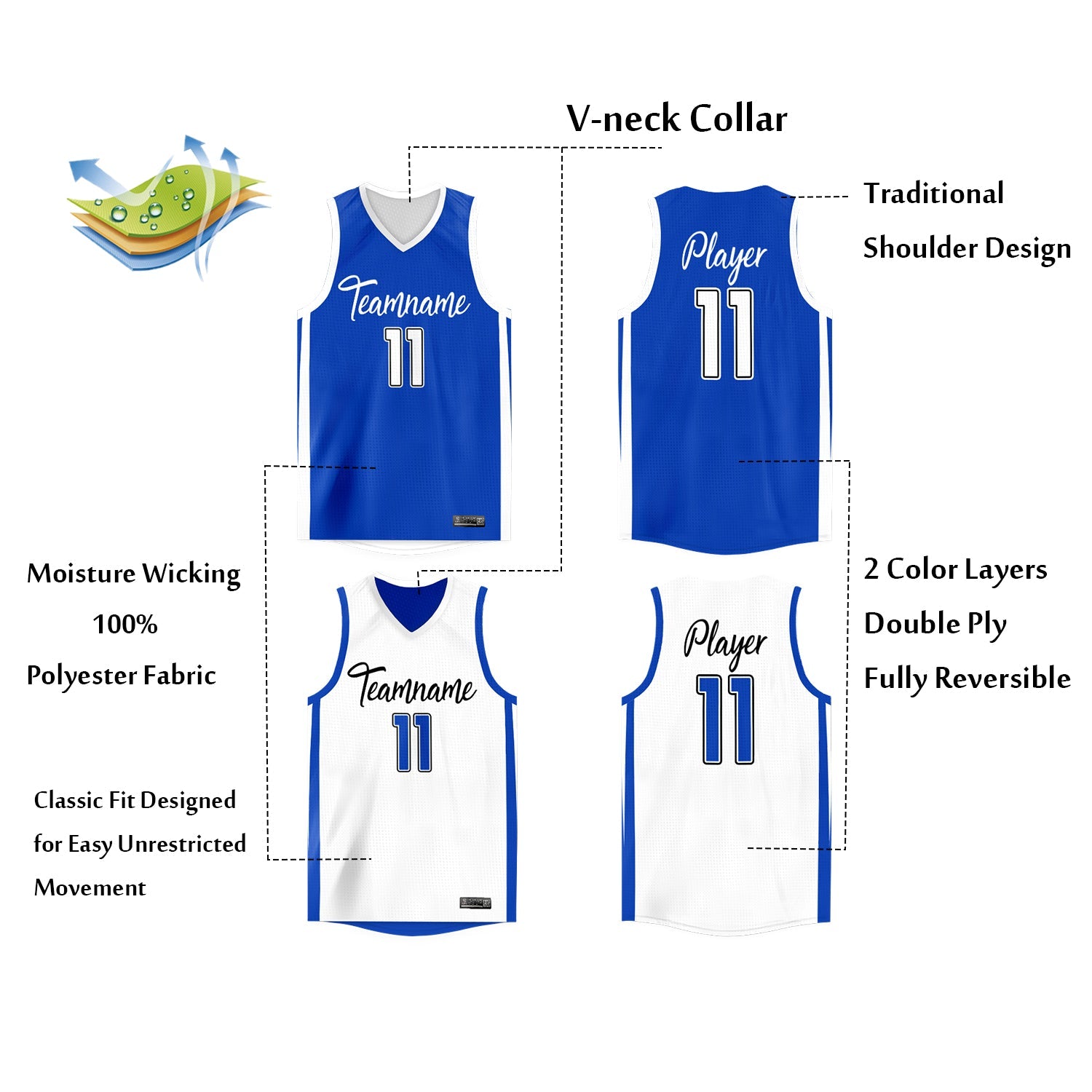 blank reversible basketball jerseys