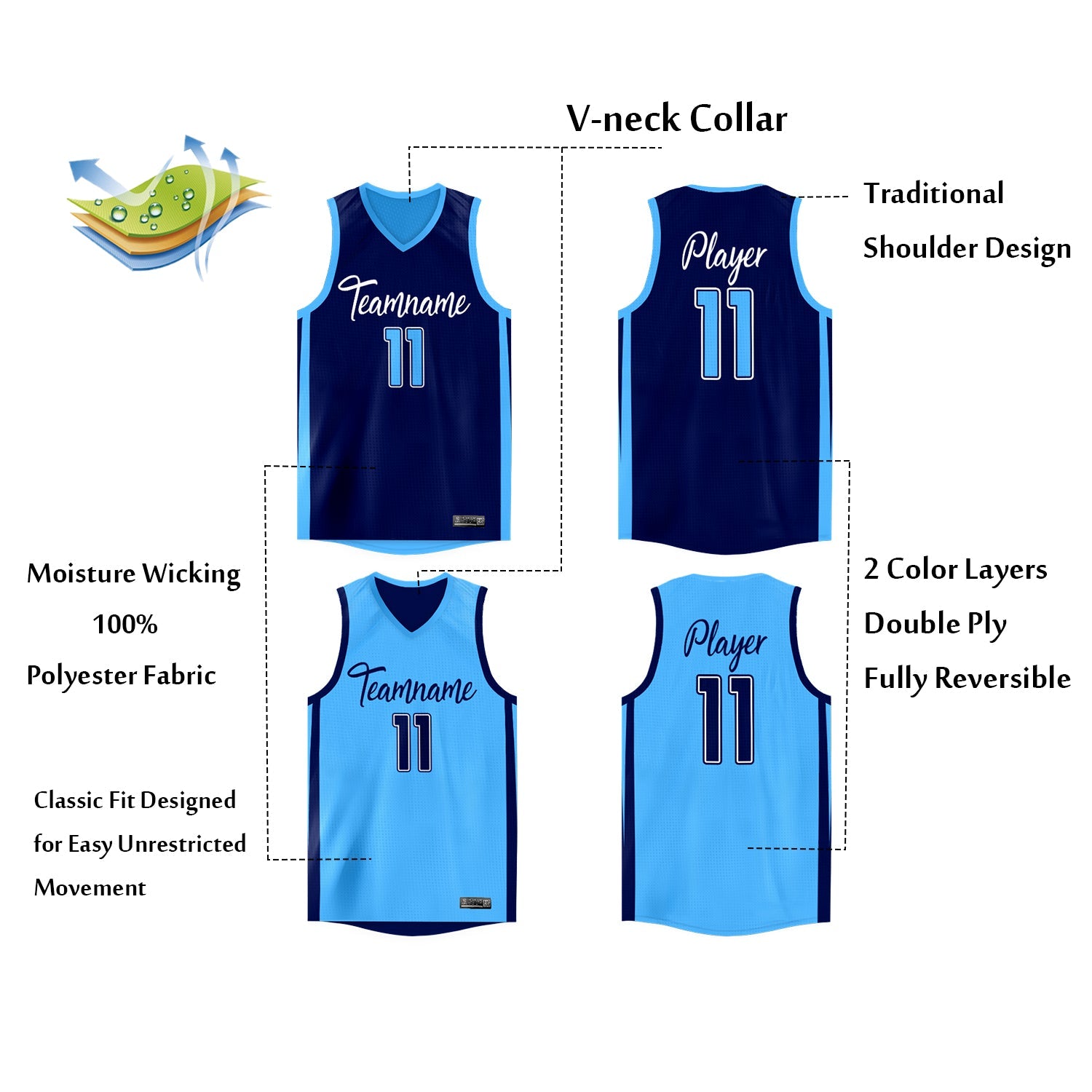 custom reversible basketball singlet