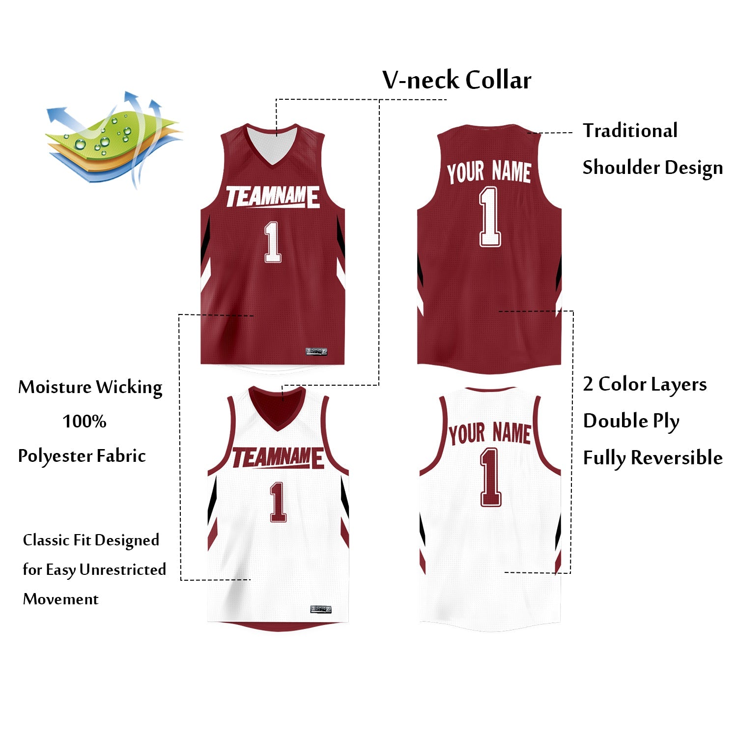 youth reversible mesh basketball jerseys