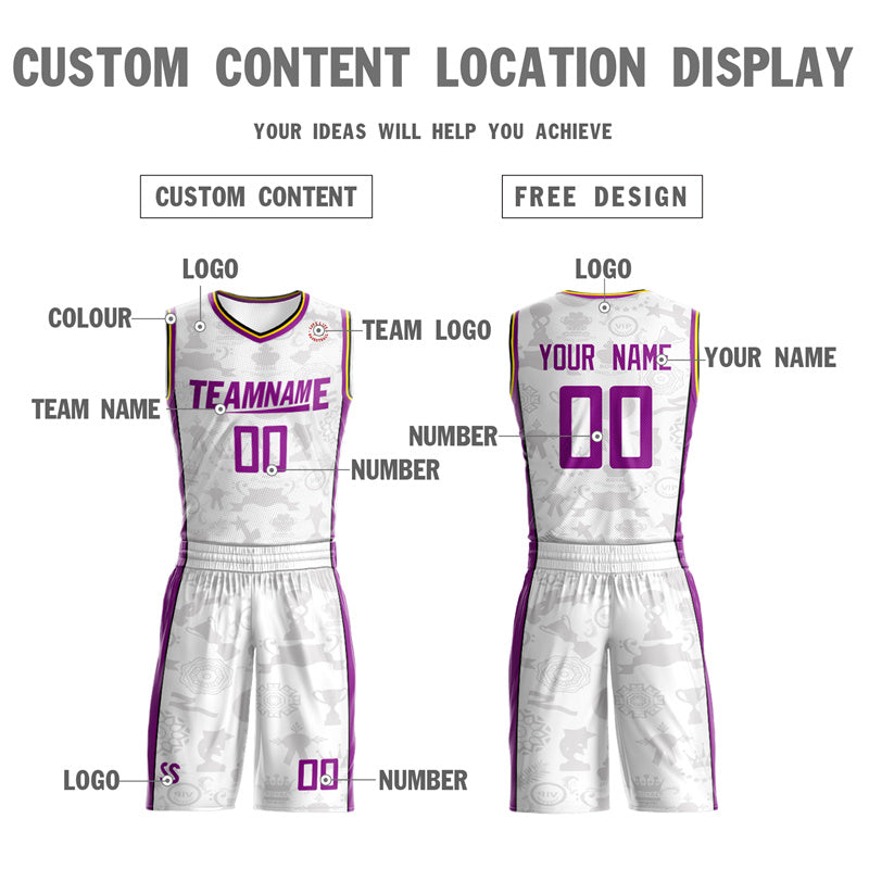 White Purple Jersey