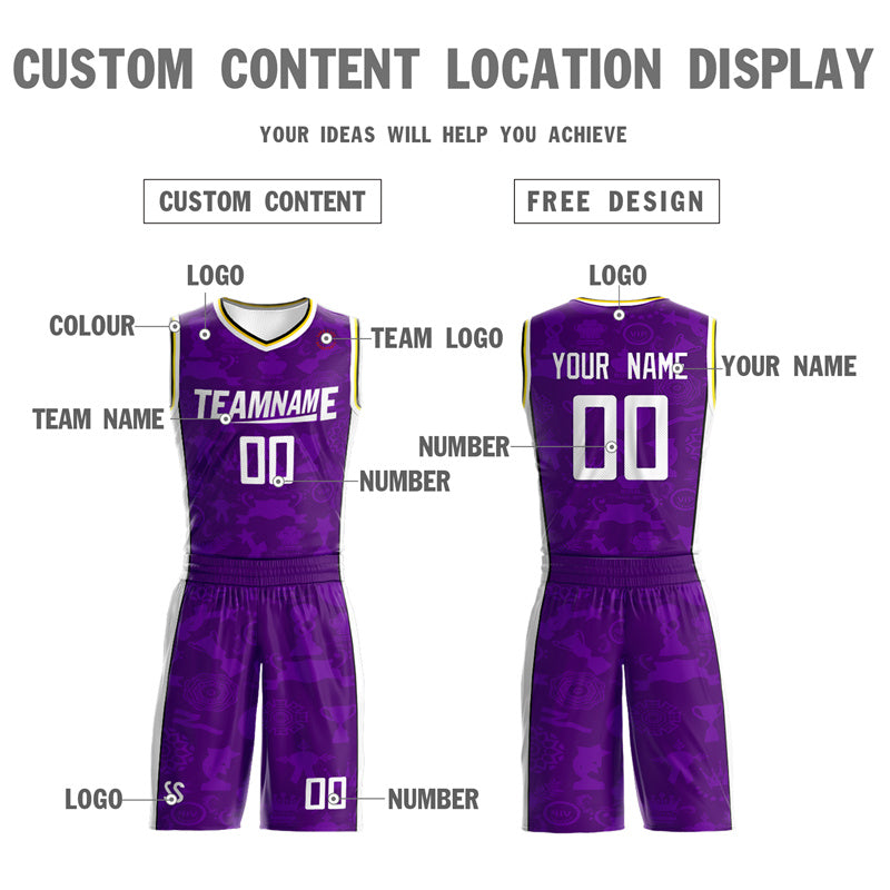 Purple Black And White Jersey