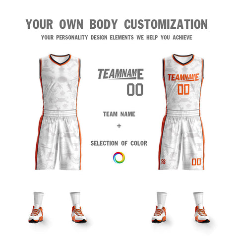 white and orange basketball jersey aau｜TikTok Search
