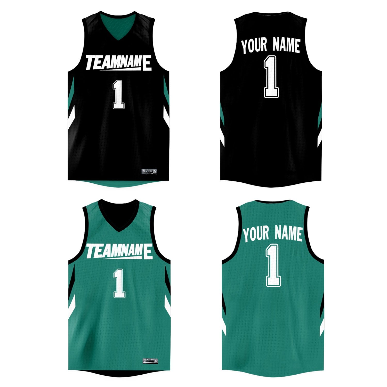 reversible basketball jerseys front details