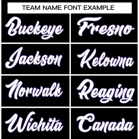 custom sublimated baseball jersey team name font style