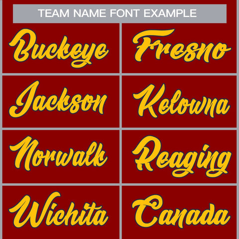 custom vintage jersey team name font style example for baseball team