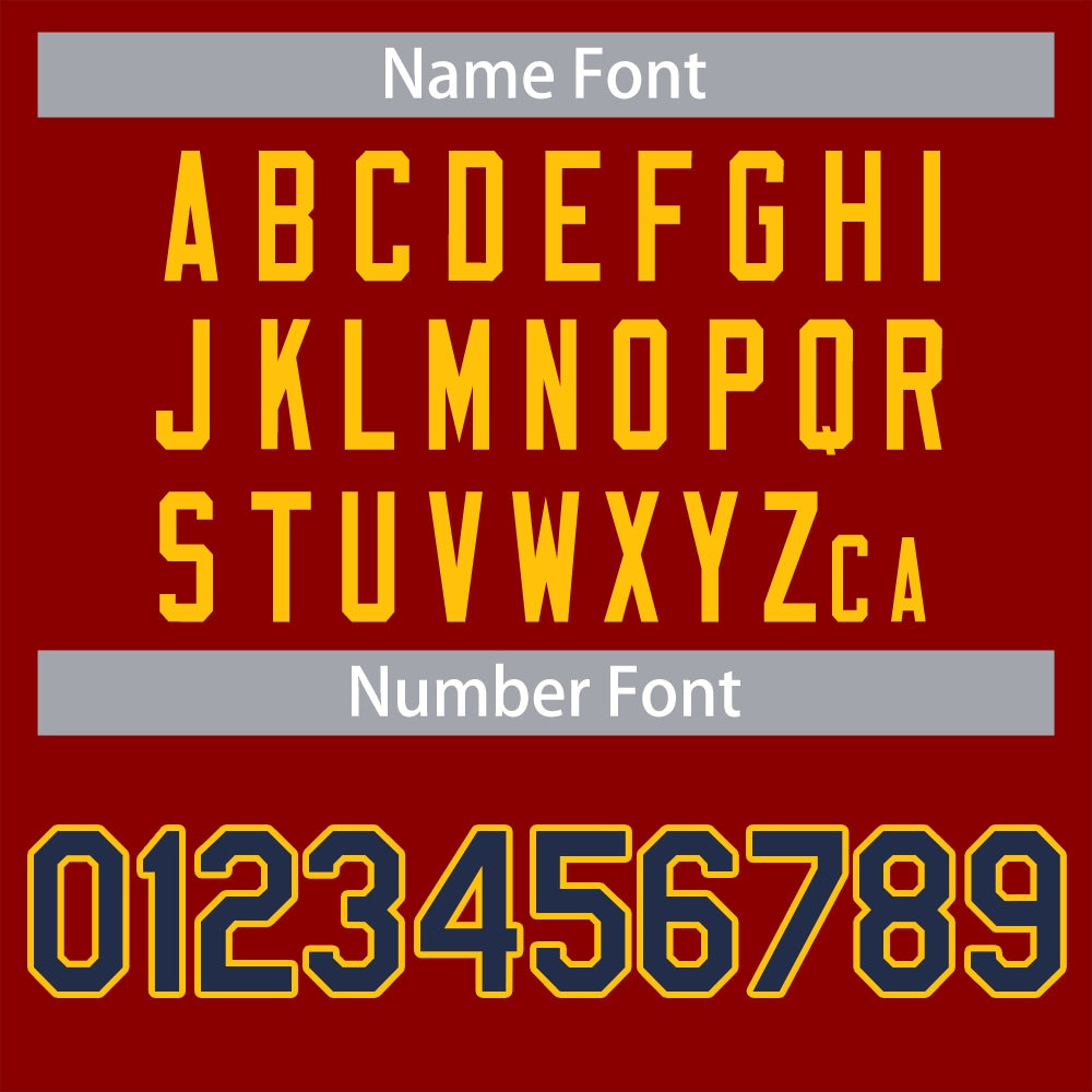 custom vintage jersey name and number font style example