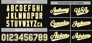 Custom Black White-Yellow Classic Style Authentic Baseball Jersey