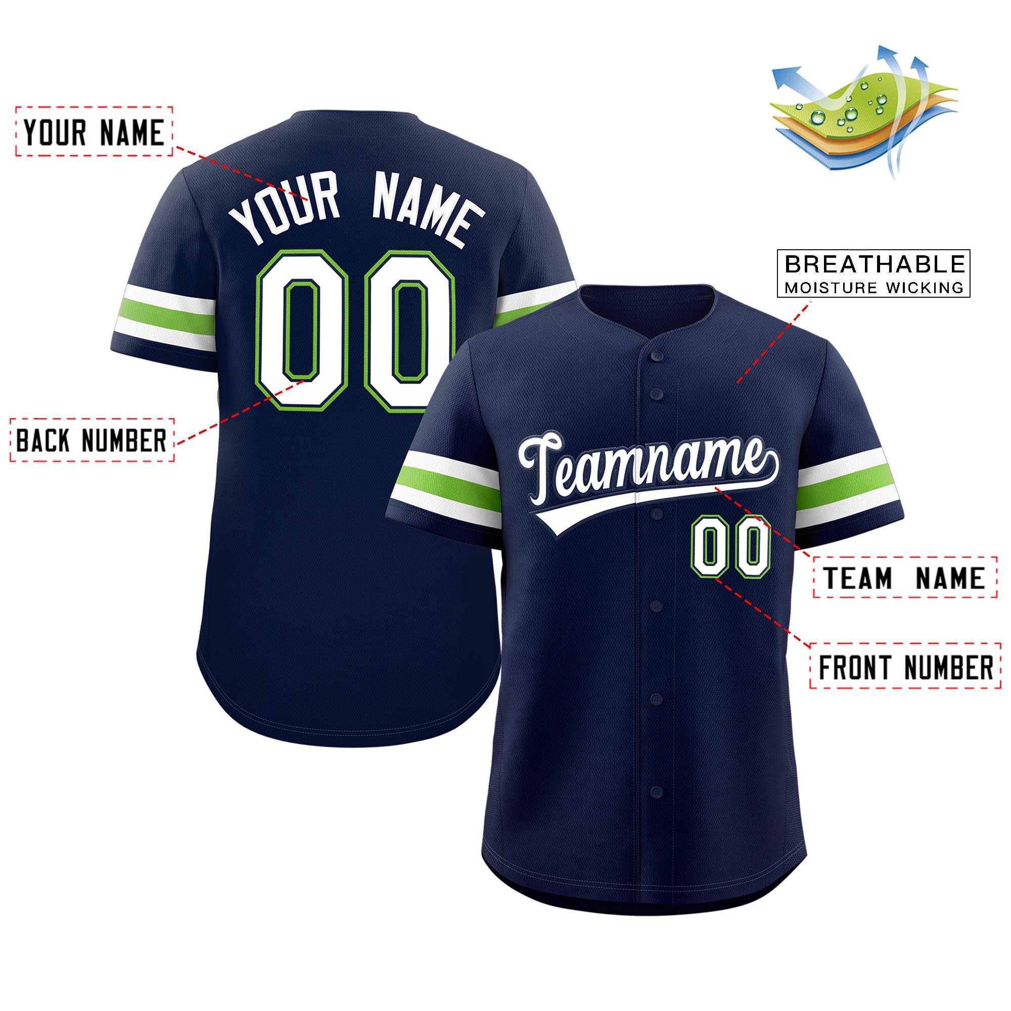 Custom Navy White Classic Style Authentic Baseball Jersey