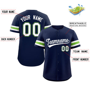 Custom Navy White Classic Style Authentic Baseball Jersey