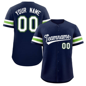 Custom Navy White Classic Style Authentic Baseball Jersey