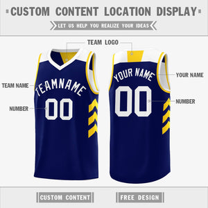 Custom Navy White Reversible Double Side Tops Basketball Jersey