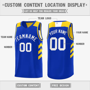 Custom Royal White Reversible Double Side Tops Basketball Jersey