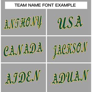 Custom Gray Green-Yellow Classic Style Crew neck T-Shirts Full Sublimated