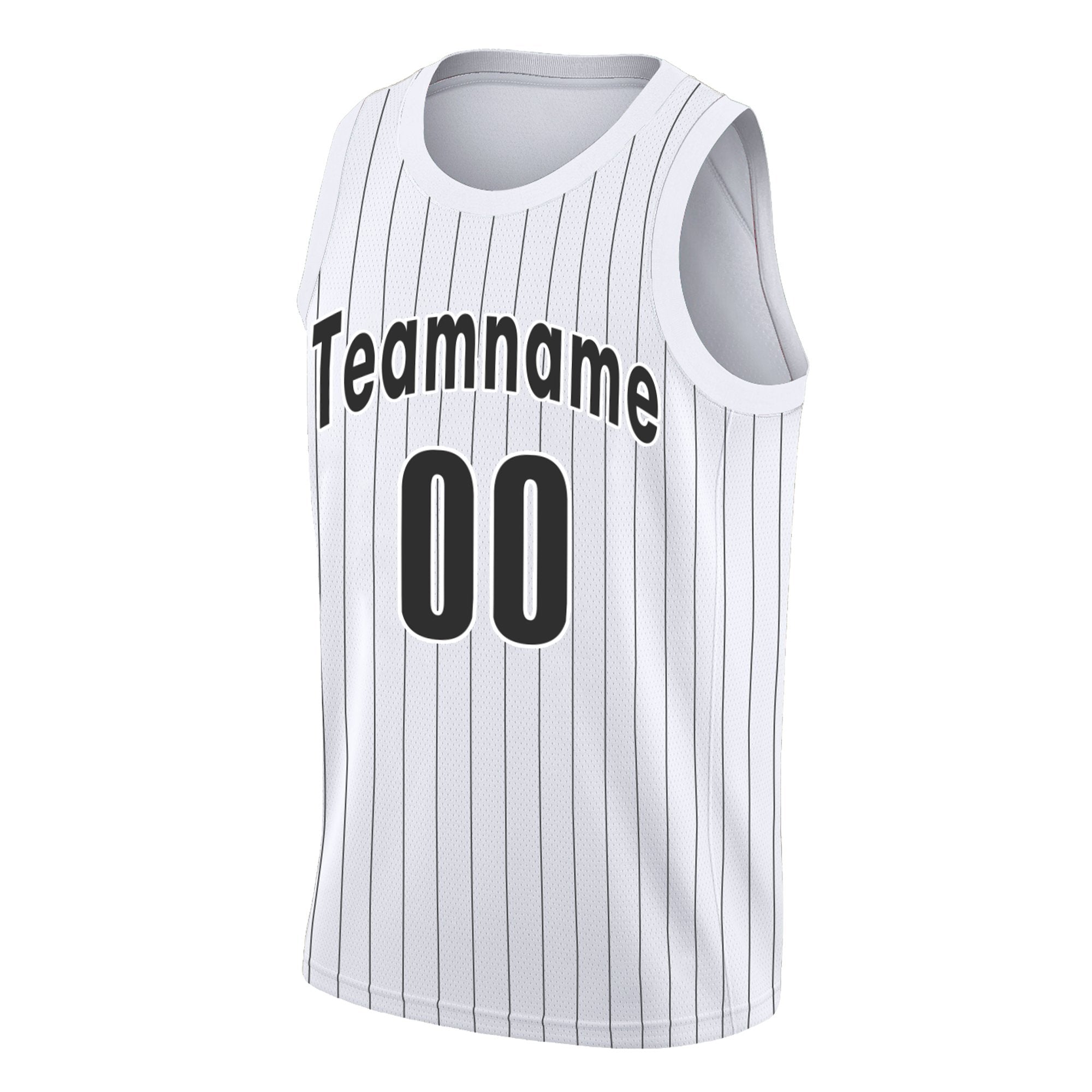 Maillot de basket-ball personnalisé à rayures noires et blanches, hauts à la mode, vêtements de sport