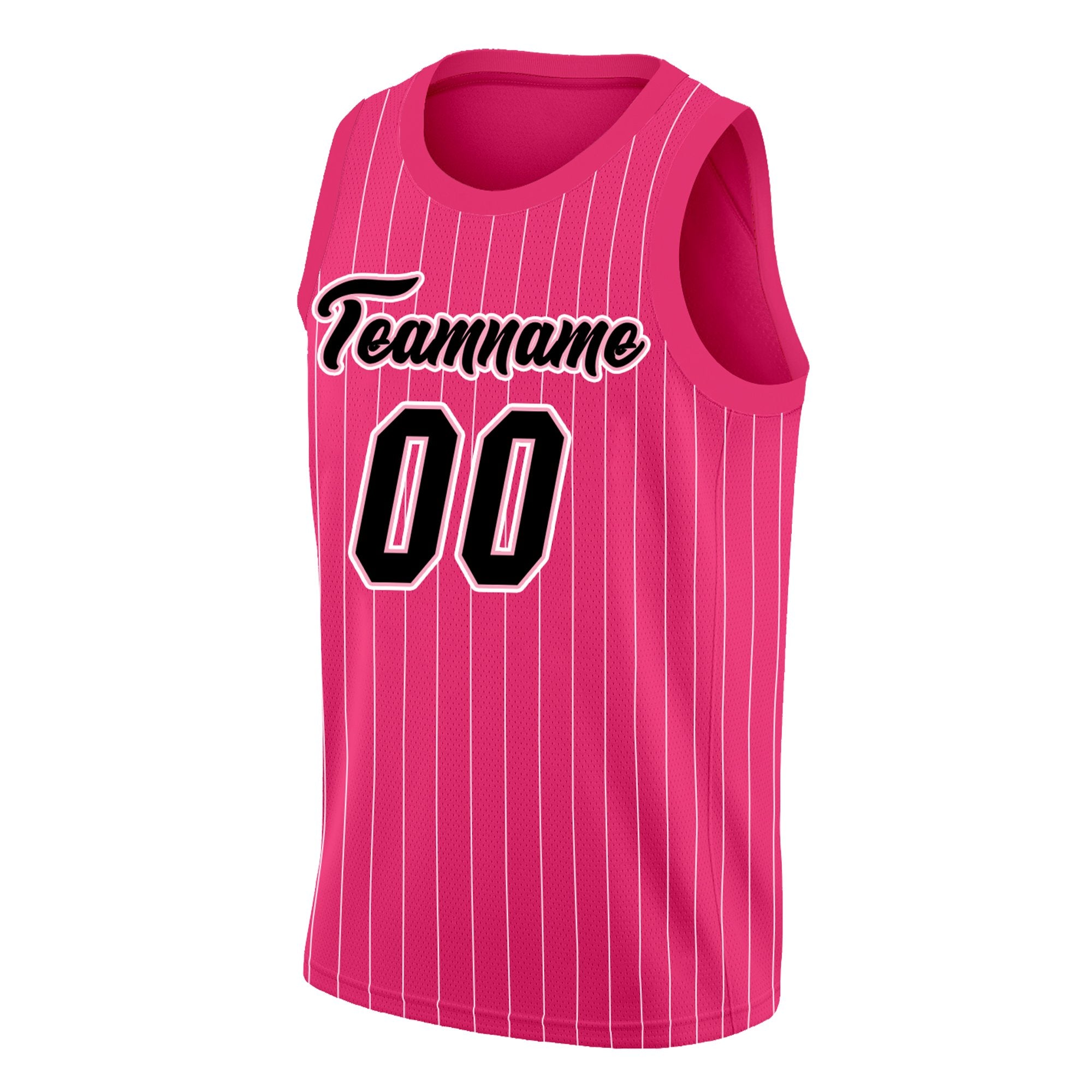 Maillot de basket-ball décontracté pour hommes, personnalisé, rose, noir, rose, à la mode, hauts à la mode