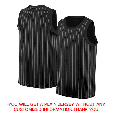 Custom Black Blue-White Stripe Fashion Tops Breathable Basketball Jersey