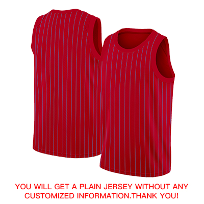 Custom Red White Stripe Fashion Tops Men/Boy Basketball Jersey