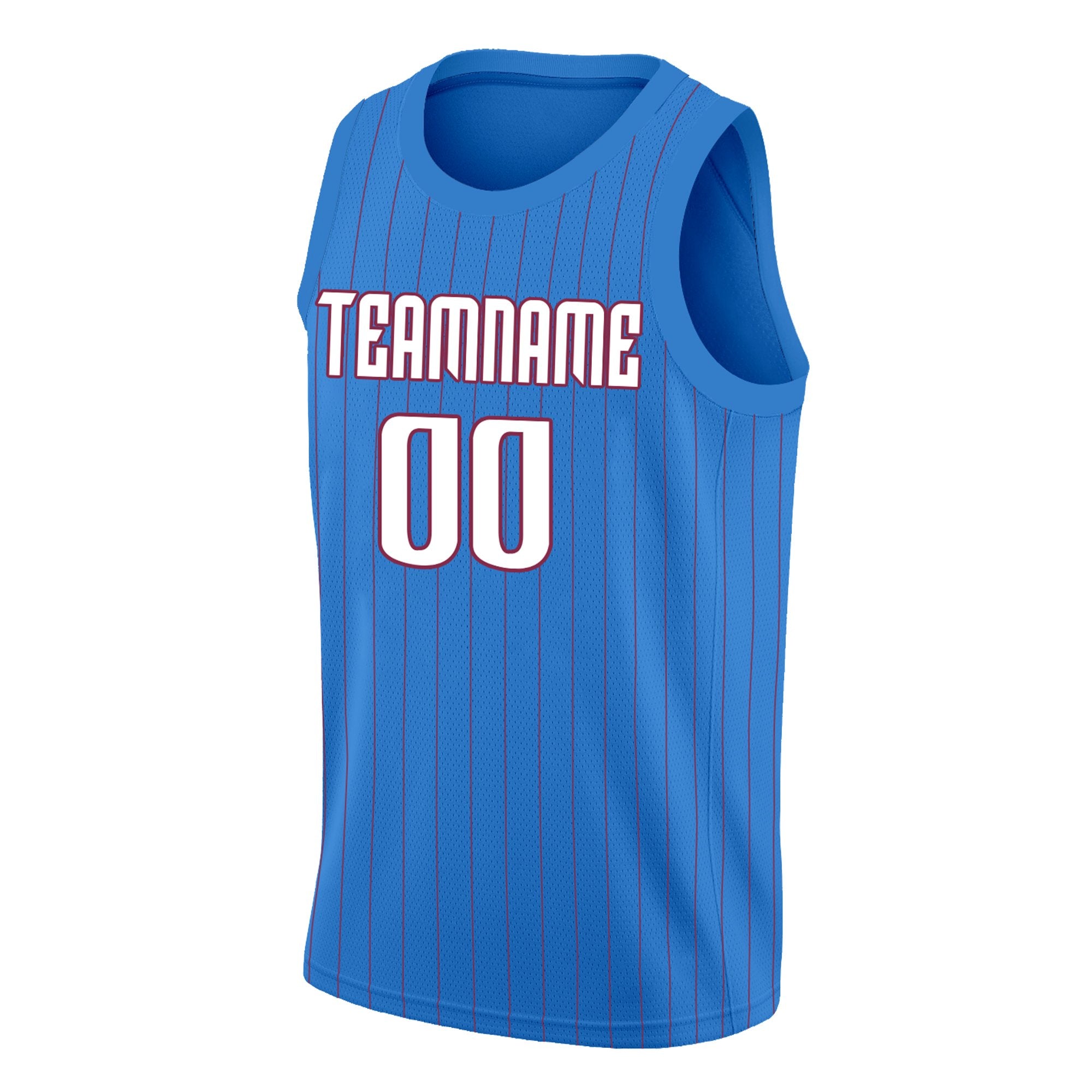 Custom Blue White-Red Stripe Fashion Tops Fashion Sportwear Basketball Jersey