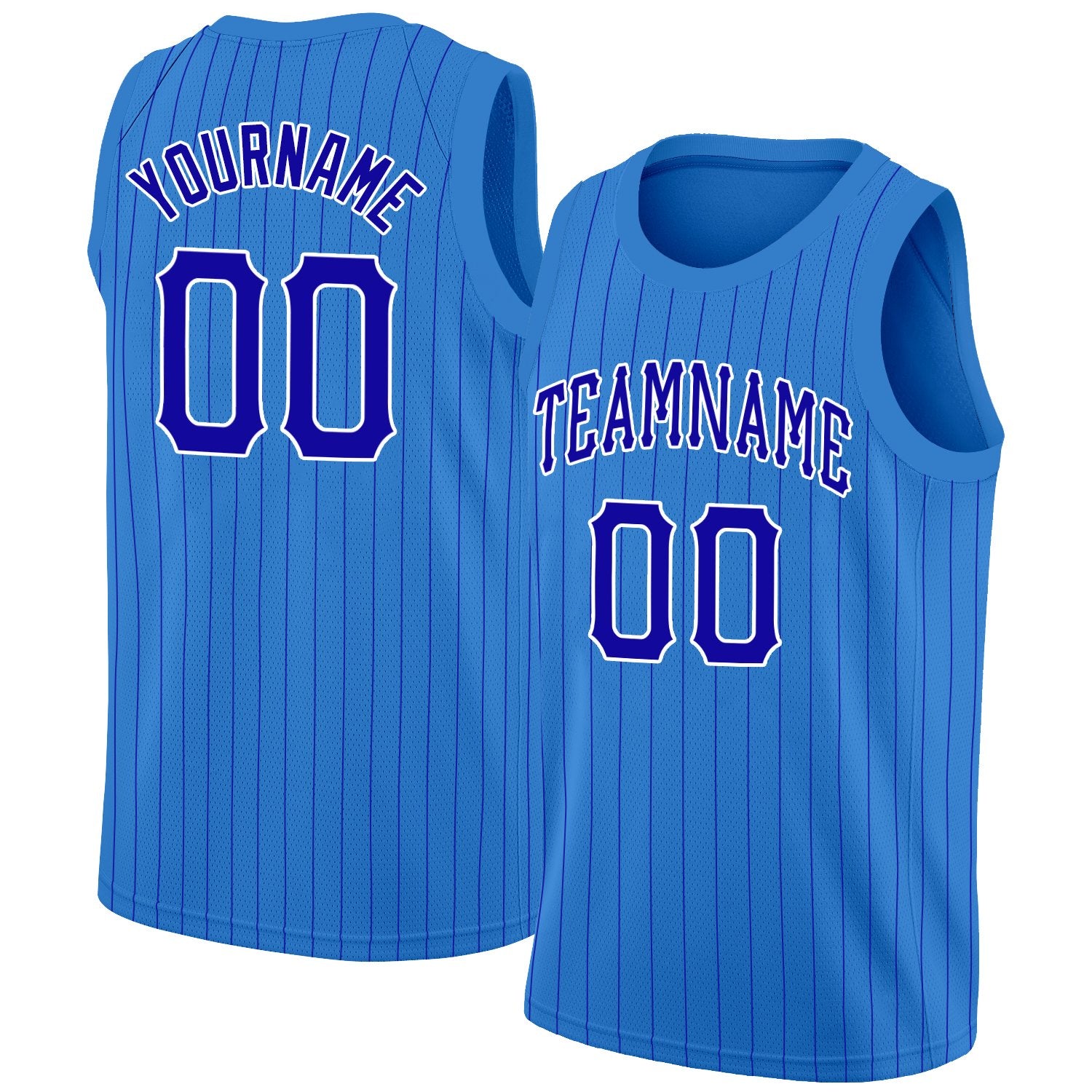 Maillot de basket-ball personnalisé à rayures bleues et blanches, hauts à la mode, jeu de Sport