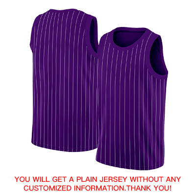 Custom Purple White Stripe Fashion Tops Sport Game Basketball Jersey