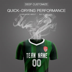 Custom Green White Training Uniform Soccer Sets Jersey