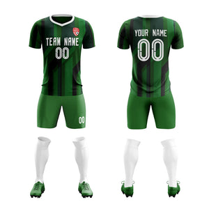 Custom Green White Training Uniform Soccer Sets Jersey