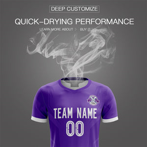 Custom Purple Black Training Uniform For Men Soccer Sets Jersey