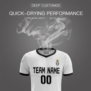 Custom White Black Black Training Uniform For Men Soccer Sets Jersey