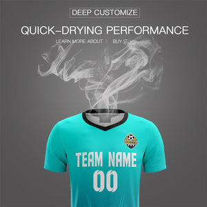 Custom Light Green Fashion Soccer Sets Jersey