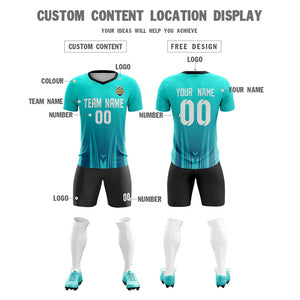 Custom Light Green Fashion Soccer Sets Jersey