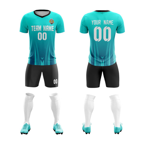 Custom Light Green Fashion Soccer Sets Jersey