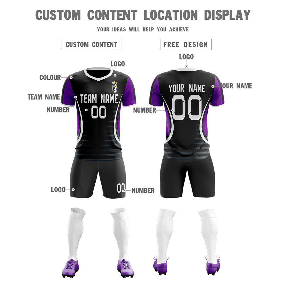 Custom Black Soccer Uniform Jersey Neon Green Sublimation - FansIdea