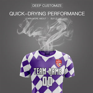 Custom Purple White Training Uniform Soccer Sets Jersey