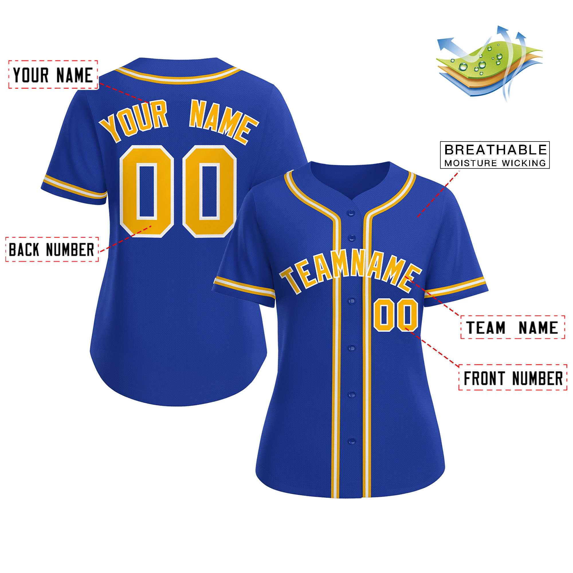 Royal Blue And Black Jersey