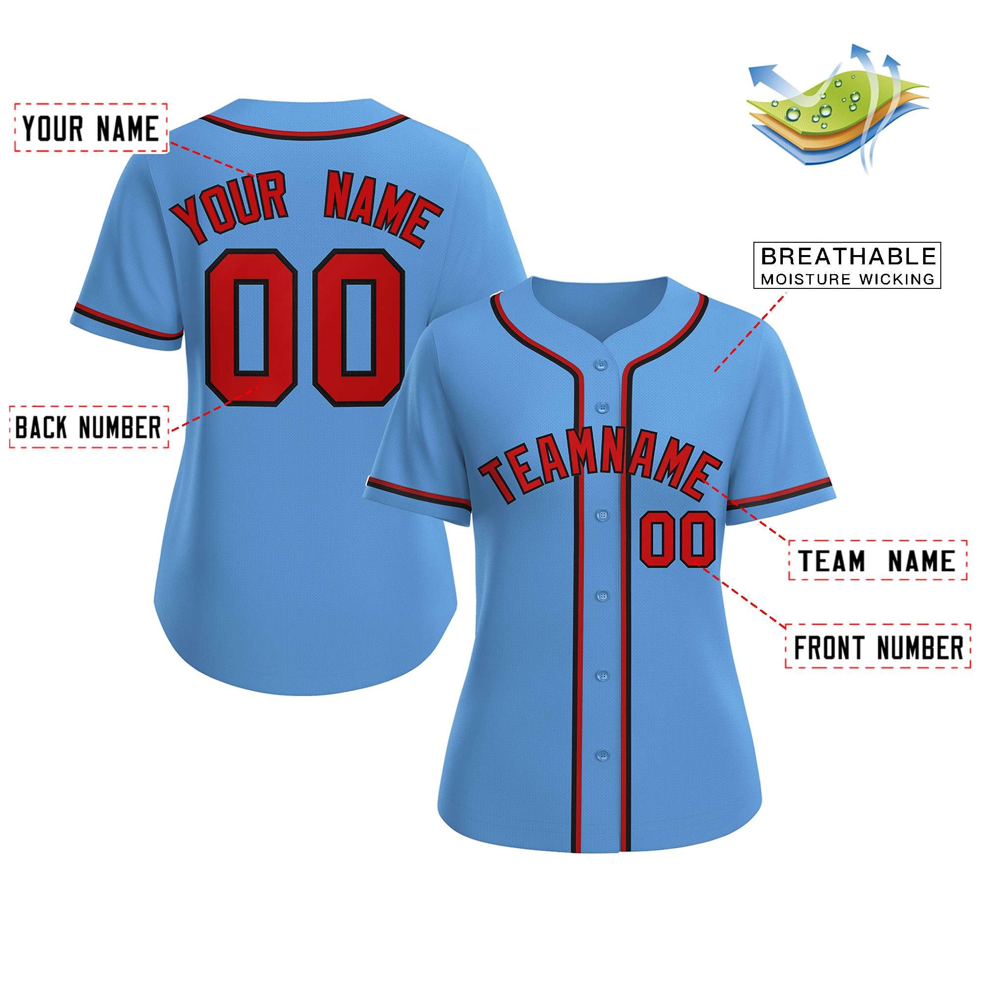 Light Blue Sublimation Jersey