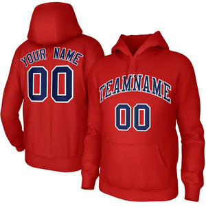 Custom Red Mens Sports Classic Style Pullover Fashion Hoodie Uniform