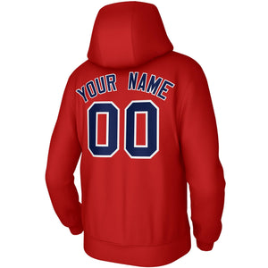 Custom Red Mens Sports Classic Style Pullover Fashion Hoodie Uniform