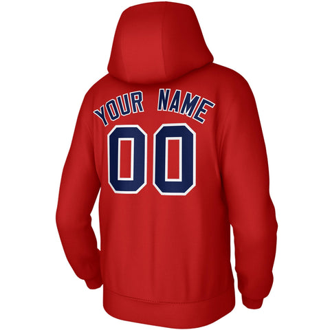Custom Red Mens Sports Classic Style Pullover Fashion Hoodie Uniform