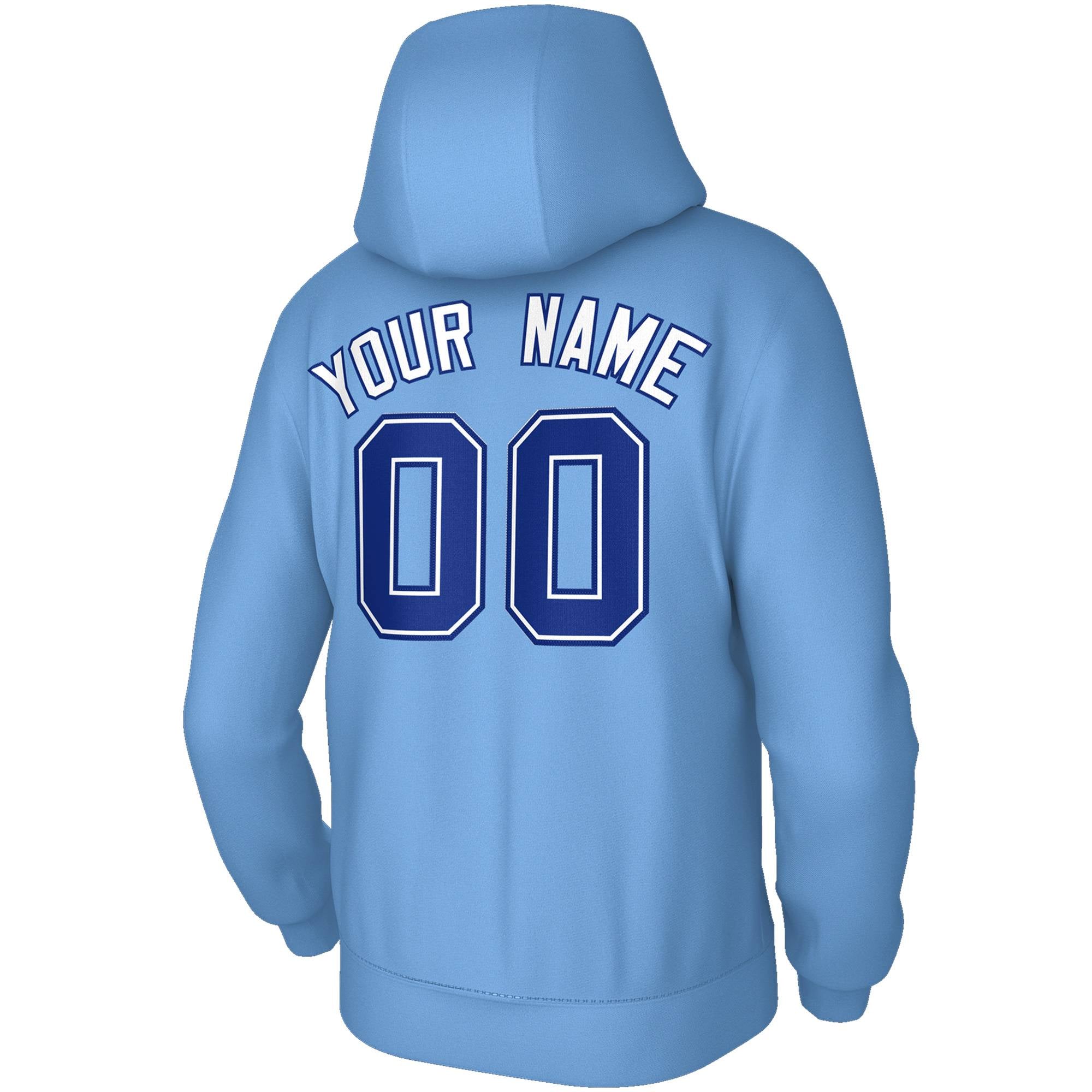 Custom Light Blue Royal-White Sports Classic Style Sweatshirt Fashion Hoodie Uniform