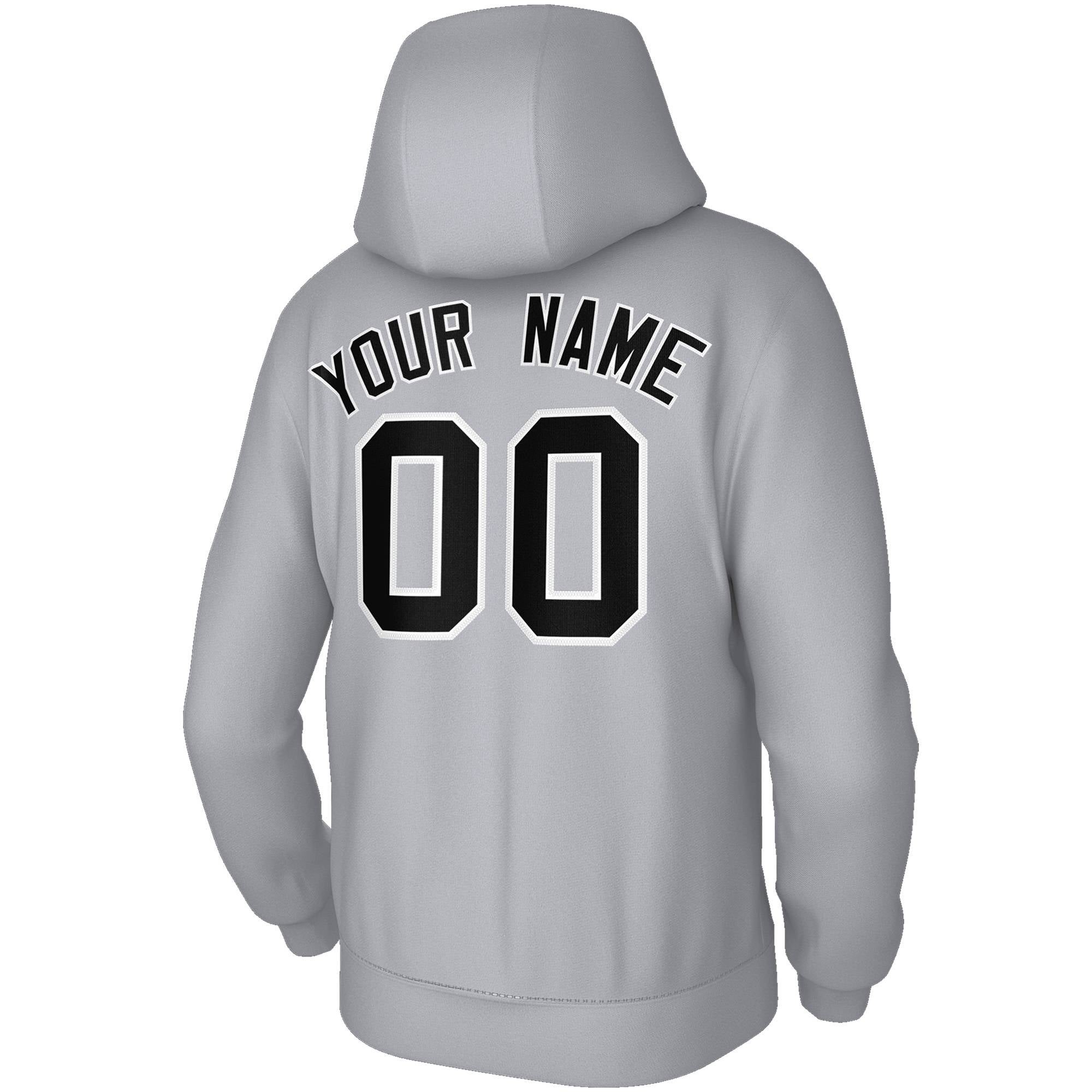 Custom Gray Black Sports Classic Style Sweatshirt Fashion Hoodie Uniform