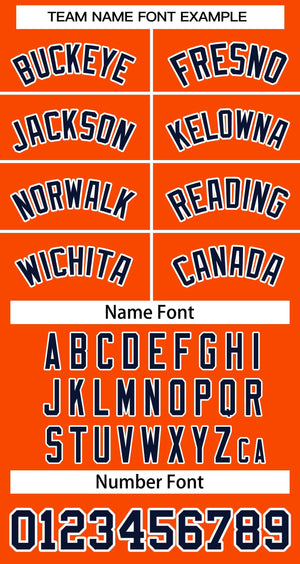 Custom Orange Navy-White Classic Style Authentic Two-Button Baseball Jersey