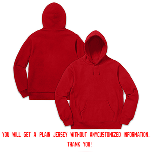 Custom Red Navy-White Classic Style Uniform Pullover Fashion Hoodie Sweatshirt